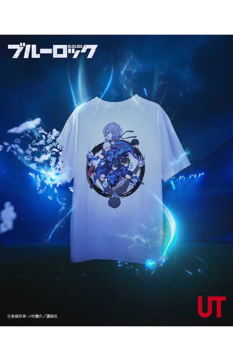大人気漫画『ブルーロック』とのユニクロのコラボTシャツ（公式Xより）