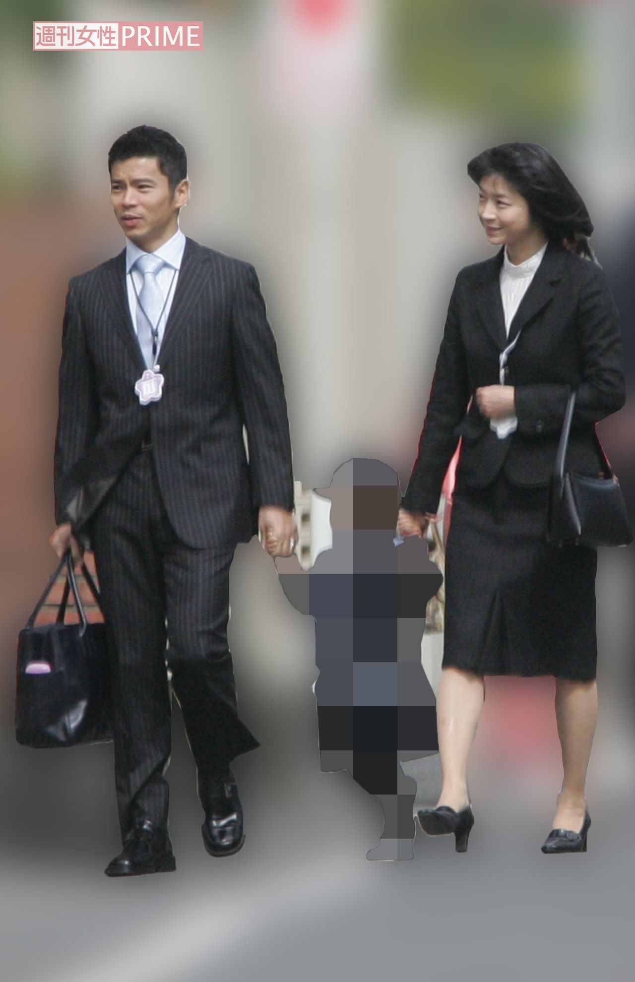 2006年、私立幼稚園の入園式に出席した田中美佐子と深沢邦之