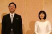 黒田慶樹さんと結婚記者会見をする清子さん('05年11月)