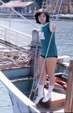 1976年の映画「エデンの海」撮影に臨む山口百恵