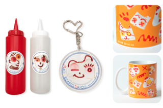 ケチャップ＆マスタード入れやキーホルダー、マグなどは現在もネットショップで購入できる（公式サイトより）