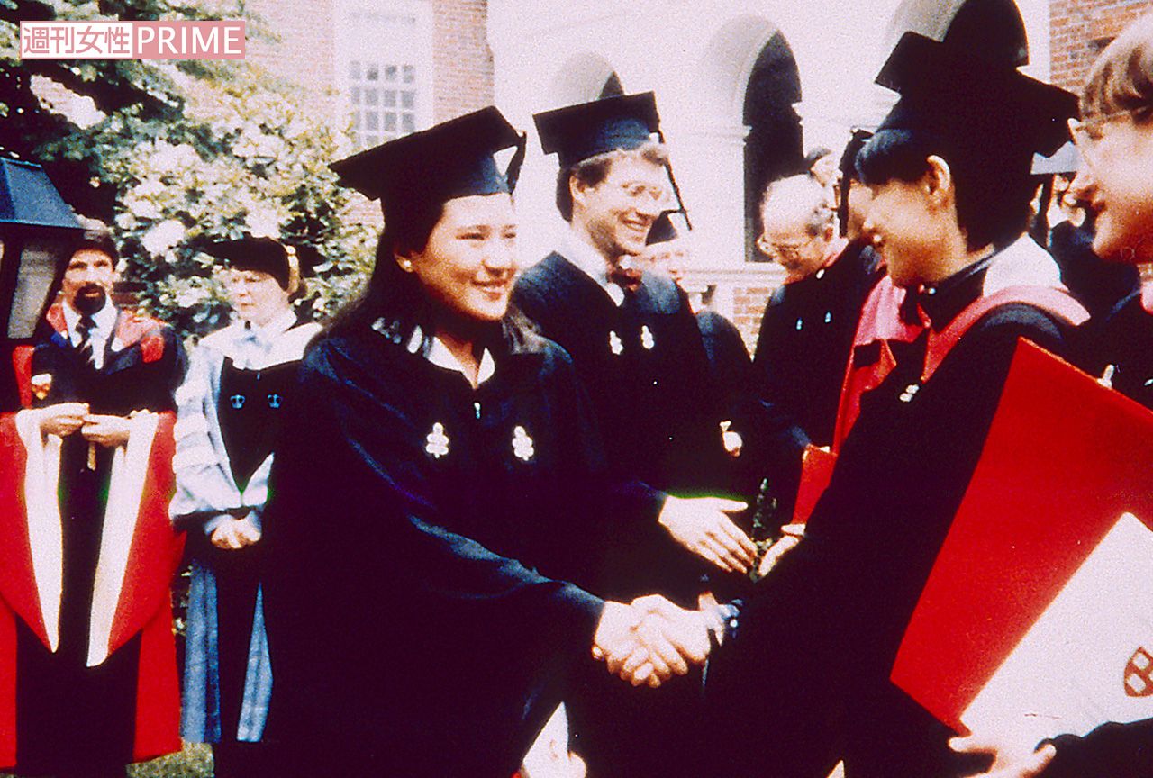 海外経験豊富な雅子さま。ハーバード大の卒業式で（'85年6月）
