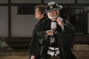 12月3日放送の『雲竜剣』で娘婿・菊之助と共演し、立ち回りを演じた　(C)フジテレビ