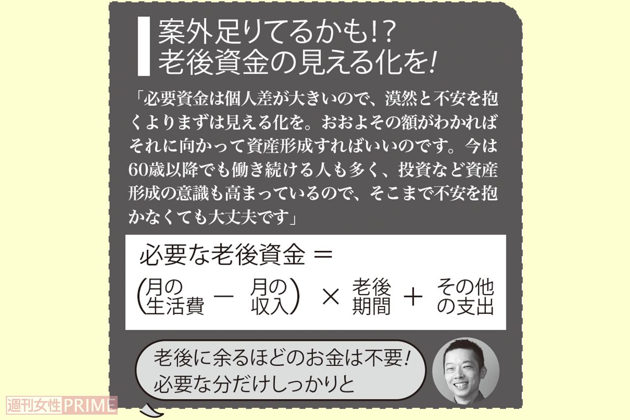 案外足りてるかも⁉︎ 老後資金の見える化を！