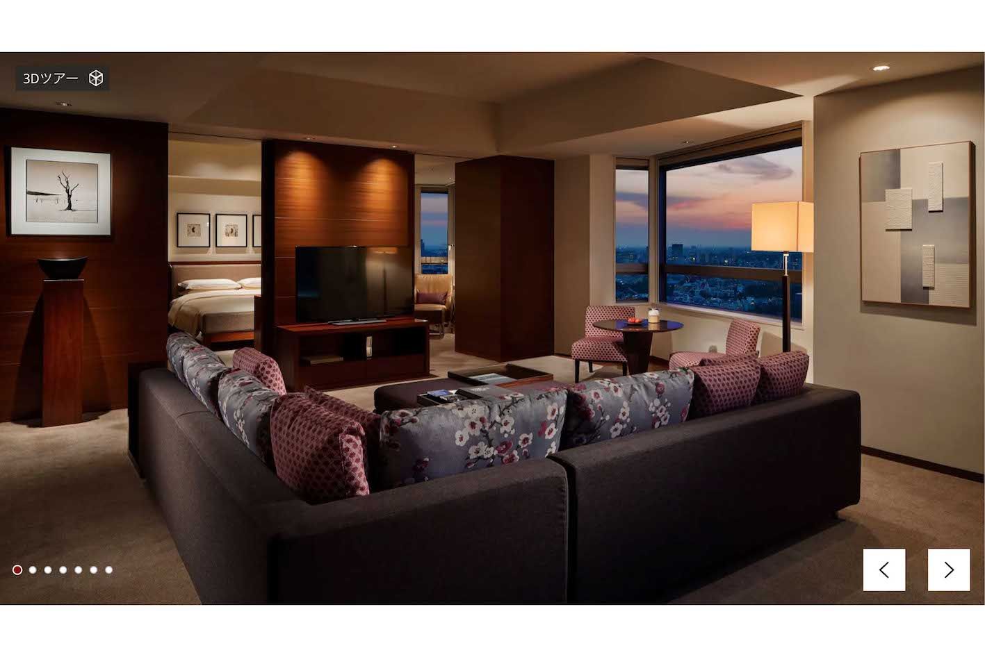 中居正広と“男性タレント”による女子アナとの“ホテル飲み会”が開かれたとされている『グランドハイアット東京』のスイートルーム。松本人志の性加害疑惑の際にも取り沙汰された（ホテルの公式サイトより）