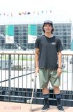 五輪スケボー会場でインタビューを受ける瀬尻稜