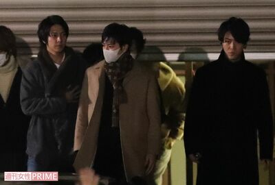 豪華！　左から山下智久・松本潤・亀梨和也（2018年元旦初詣）
