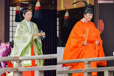 『立皇嗣の礼』の中心儀式『立皇嗣宣明の儀』に臨まれる秋篠宮ご夫妻。伝統ある束帯をお召しになり、緊張したご様子だった（11月8日）