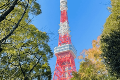 日本電波塔。昭和33年に完成した高さ333メートルの巨大タワー。東京スカイツリーが開業しても絶景スポットとして現在も人気。