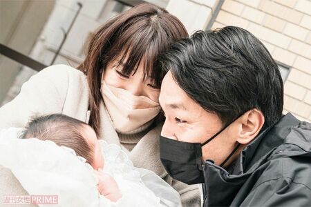 退院時、初めて父娘がリアルに対面できた記念すべき1枚（写真撮影：Shino）