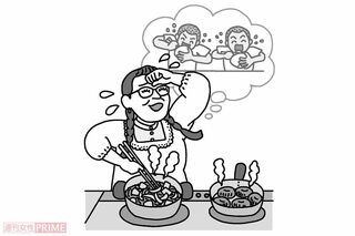 下積み時代の経験が糧大量の常備菜を寮母さんの気分で（イラスト／幸内あけみ）