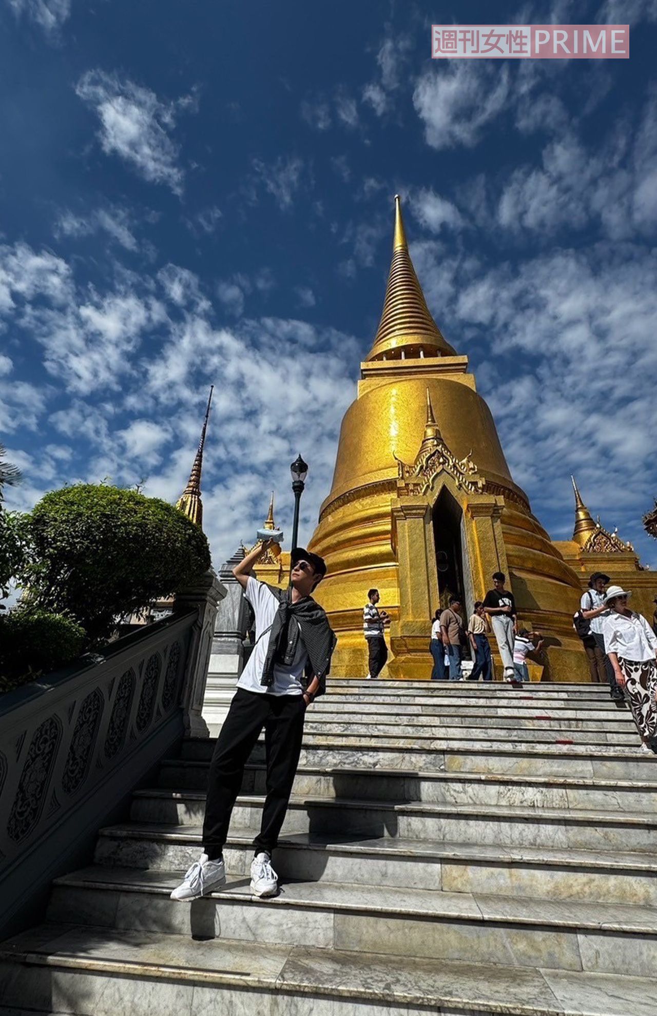 2025年1月にはタイへ旅行した「AAA」與真司郎（本人提供）