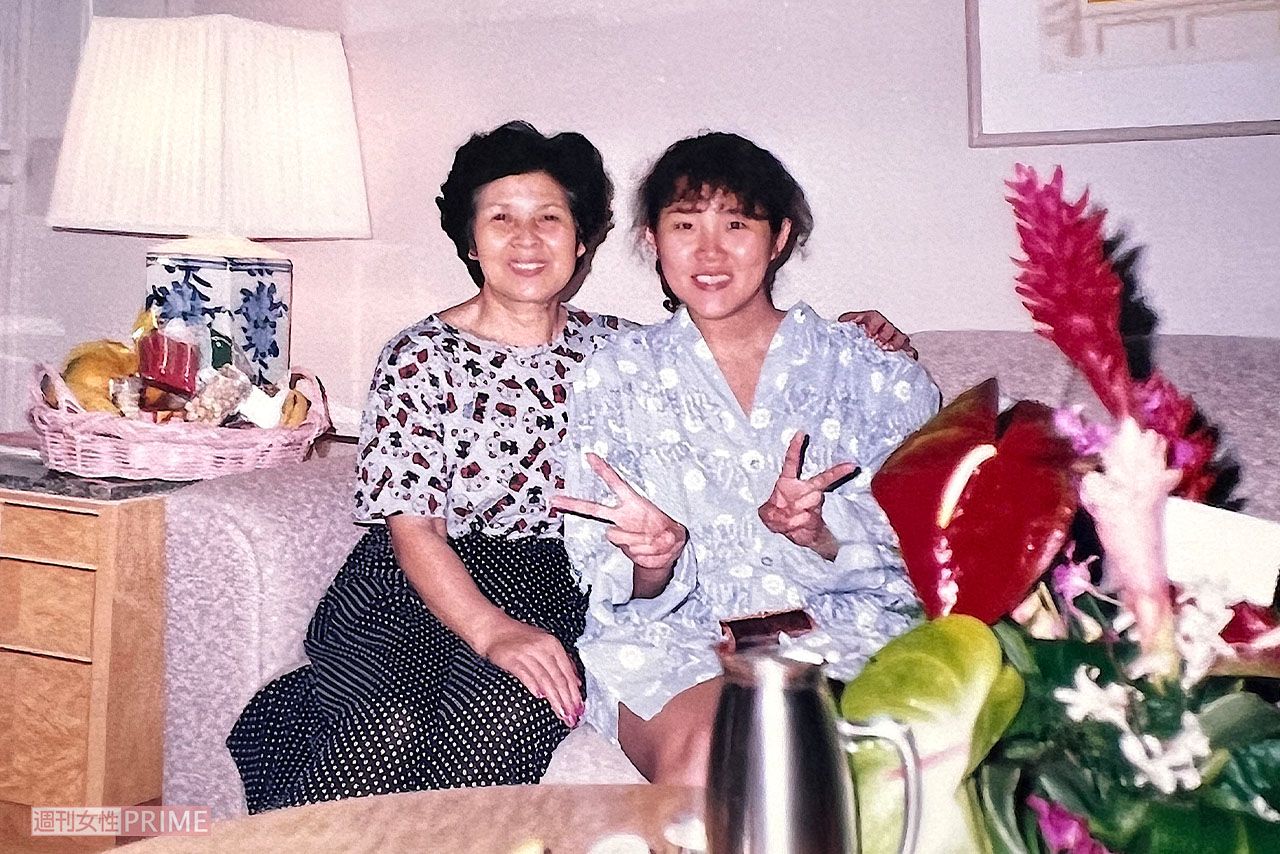 30歳のころ。母親と行ったハワイのホテルにて