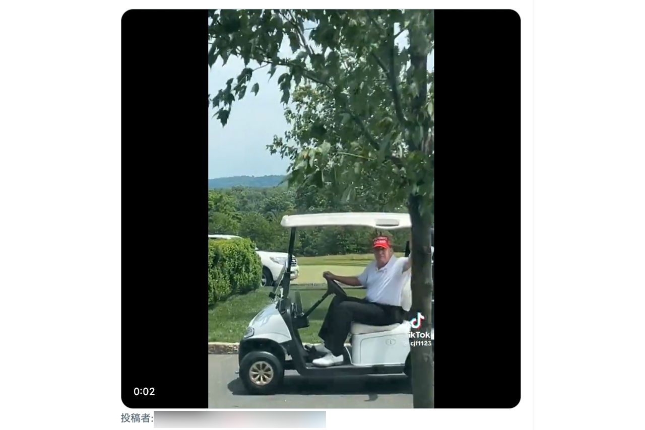 Xで拡散される、真偽不明の“銃撃翌朝にゴルフを楽しむトランプ氏”の動画
