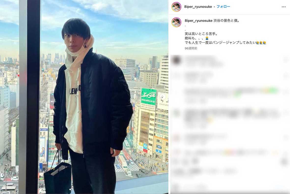 投稿初期、2022年頃の岡田隆之介（本人のインスタグラムより）