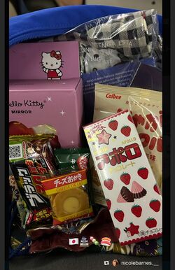 バーンズ捕手の妻・ニコルさんが投稿した「真美子さんからのメッセージと贈り物」（本人インスタグラムより）