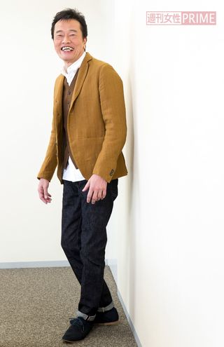 エンケンさん、大爆笑。取材中も温かい空気を作り、スタッフを和ませてくれた　撮影／伊藤和幸