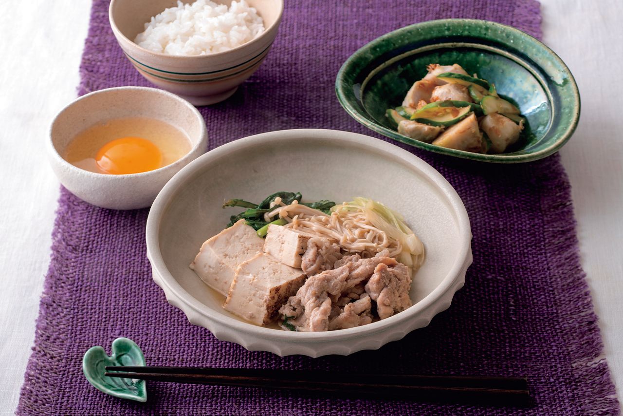 五目肉豆腐定食