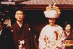 '67年に京都の大徳寺で結婚式を挙げた岩下志麻と篠田正浩監督。和装もとてもよく似合う