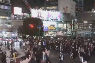 ドイツ戦に勝利した日本代表、そのことで渋谷スクランブル交差点は荒れて…（SNSより）