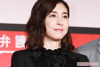 ドラマ『スキャンダル専門弁護士QUEEN』制作発表での竹内結子さん（'19年1月）