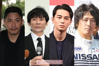 （左から）Zeebra、渡部建、東出昌大、近藤真彦