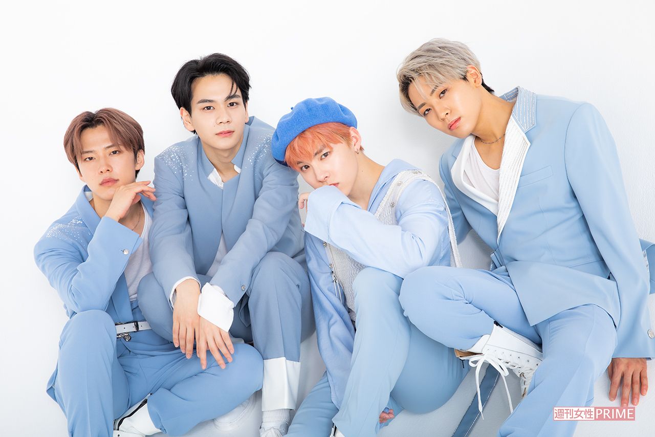 （左から）河野純喜、豆原一成、川西拓実、川尻蓮　撮影／矢島泰輔