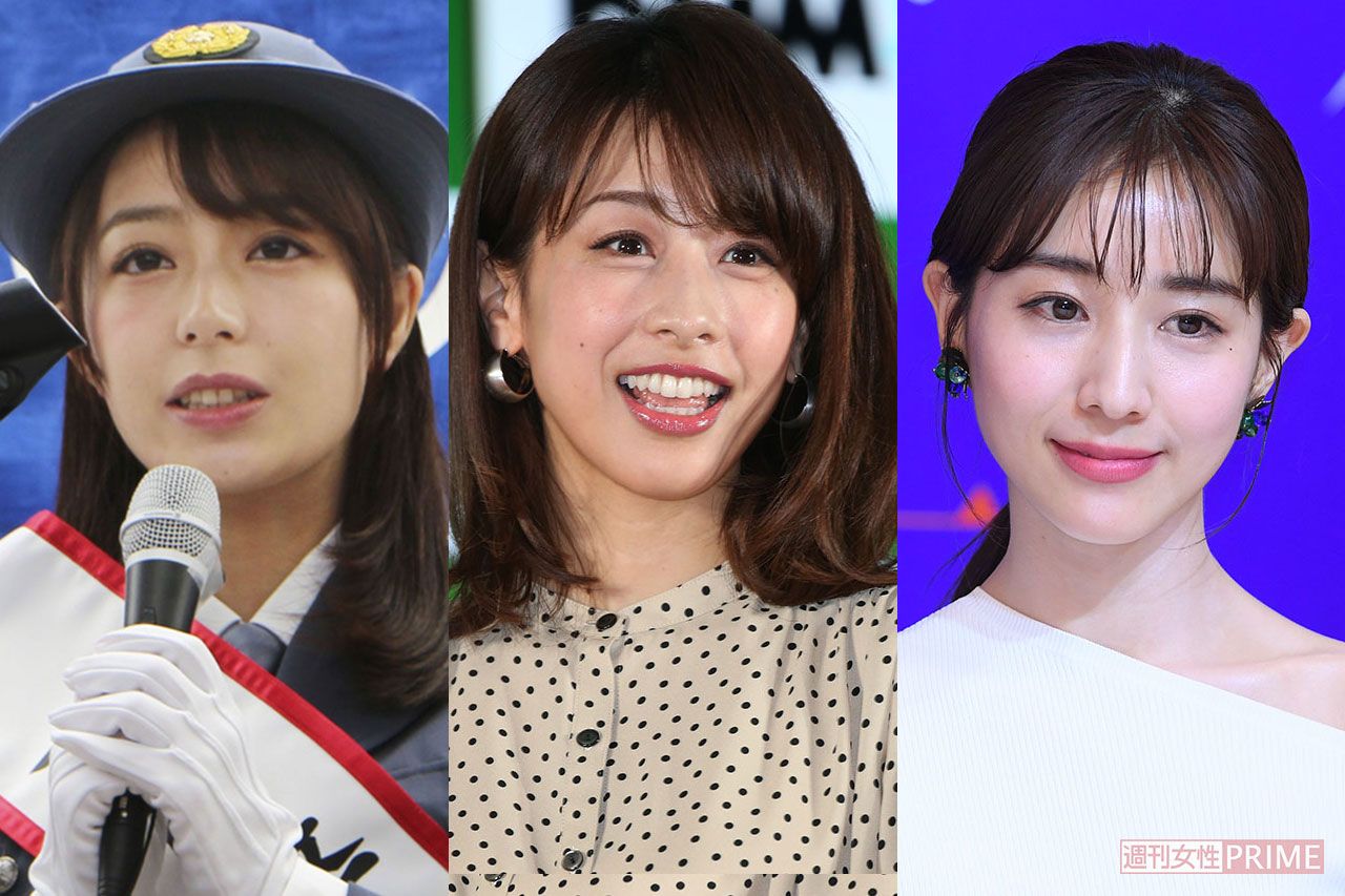 (左から) 宇垣美里、加藤綾子、田中みな実