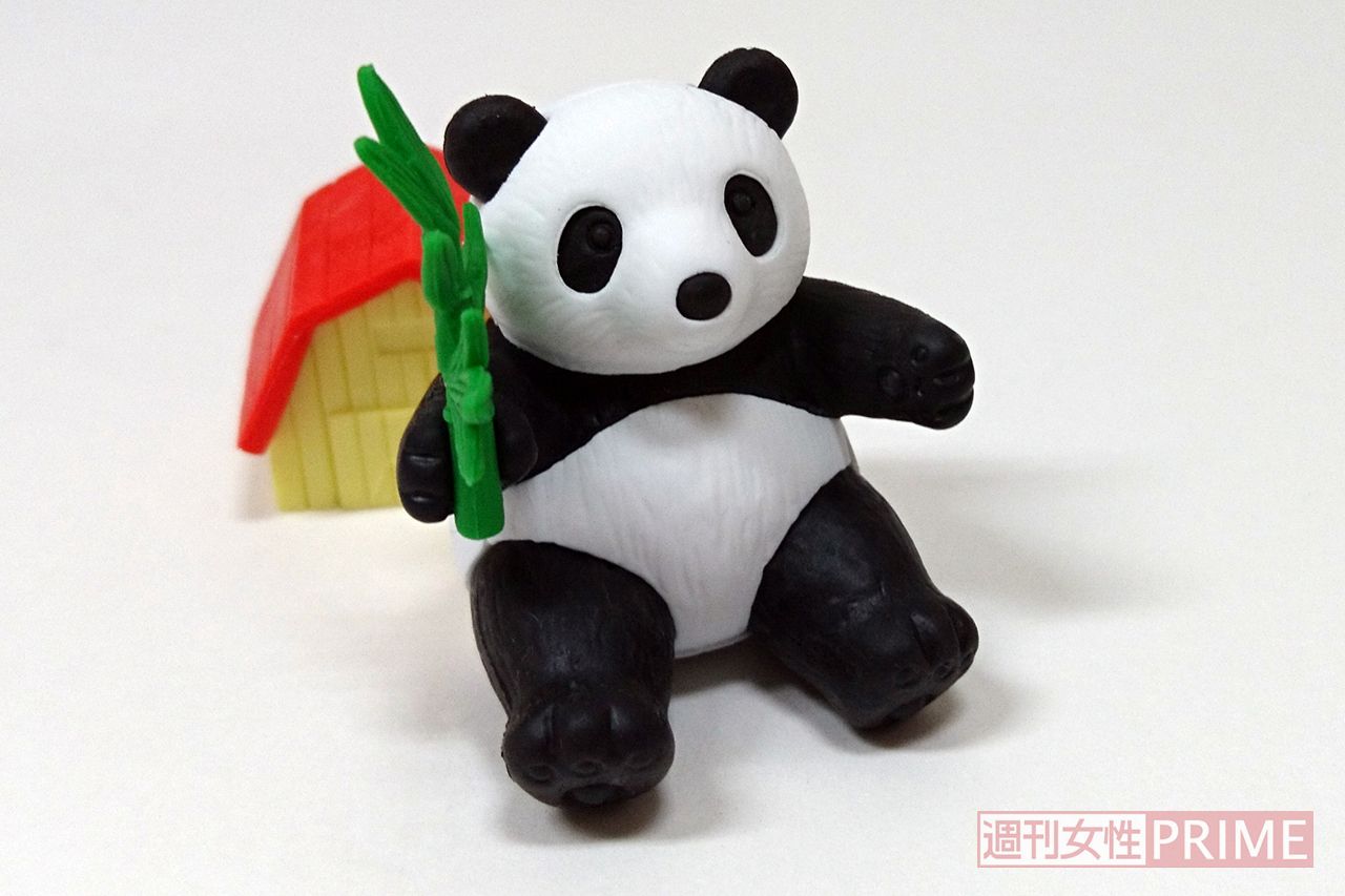 最新作のパンダの消しゴム