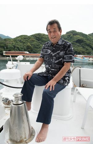 「光進丸」デッキ上の加山