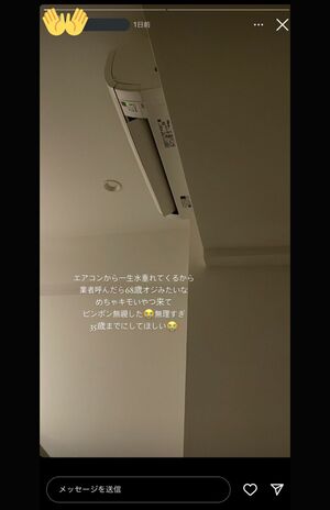 炎上中のツイッターにのっていたInstagramのストーリー投稿のスクショ