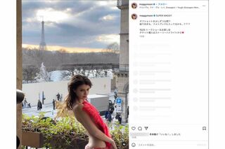 11月1日発売のフォトブック『SUPER MAGGY』のオフショット動画を公開したマギー（本人のインスタグラムより）