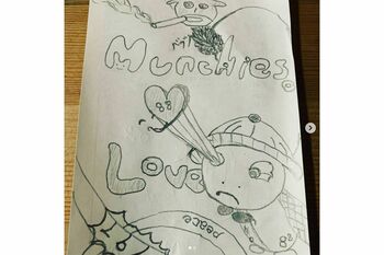 田口翔被告が描いたと思われる奇妙な絵（インスタグラムより）