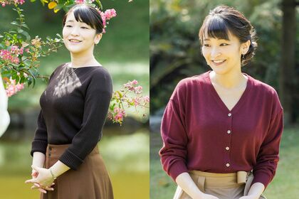 '20年のお誕生日に際しての写真（左）よりも'21年の写真の方が眞子さんが痩せられているように見える