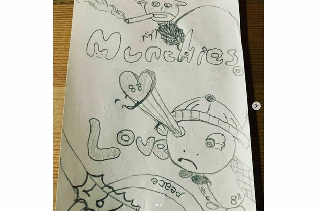 田口翔被告が描いたと思われる奇妙な絵（インスタグラムより）