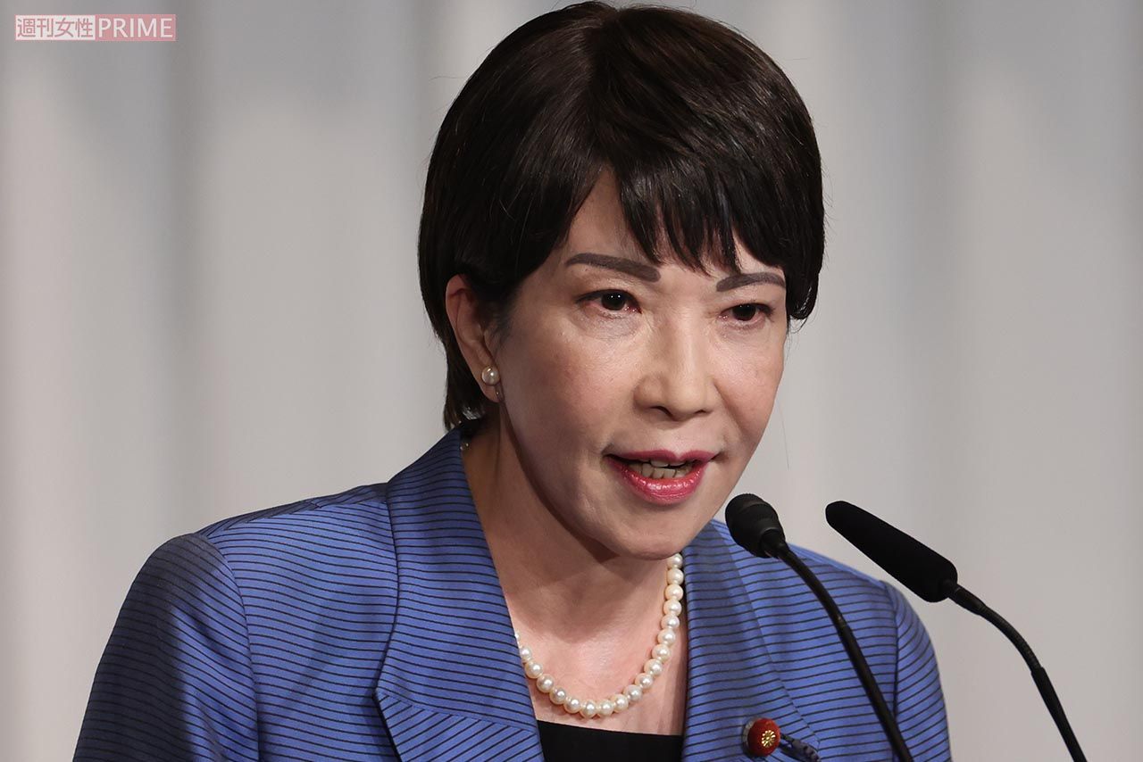 高市早苗氏（9月12日、自民党総裁選所見発表演説会にて）