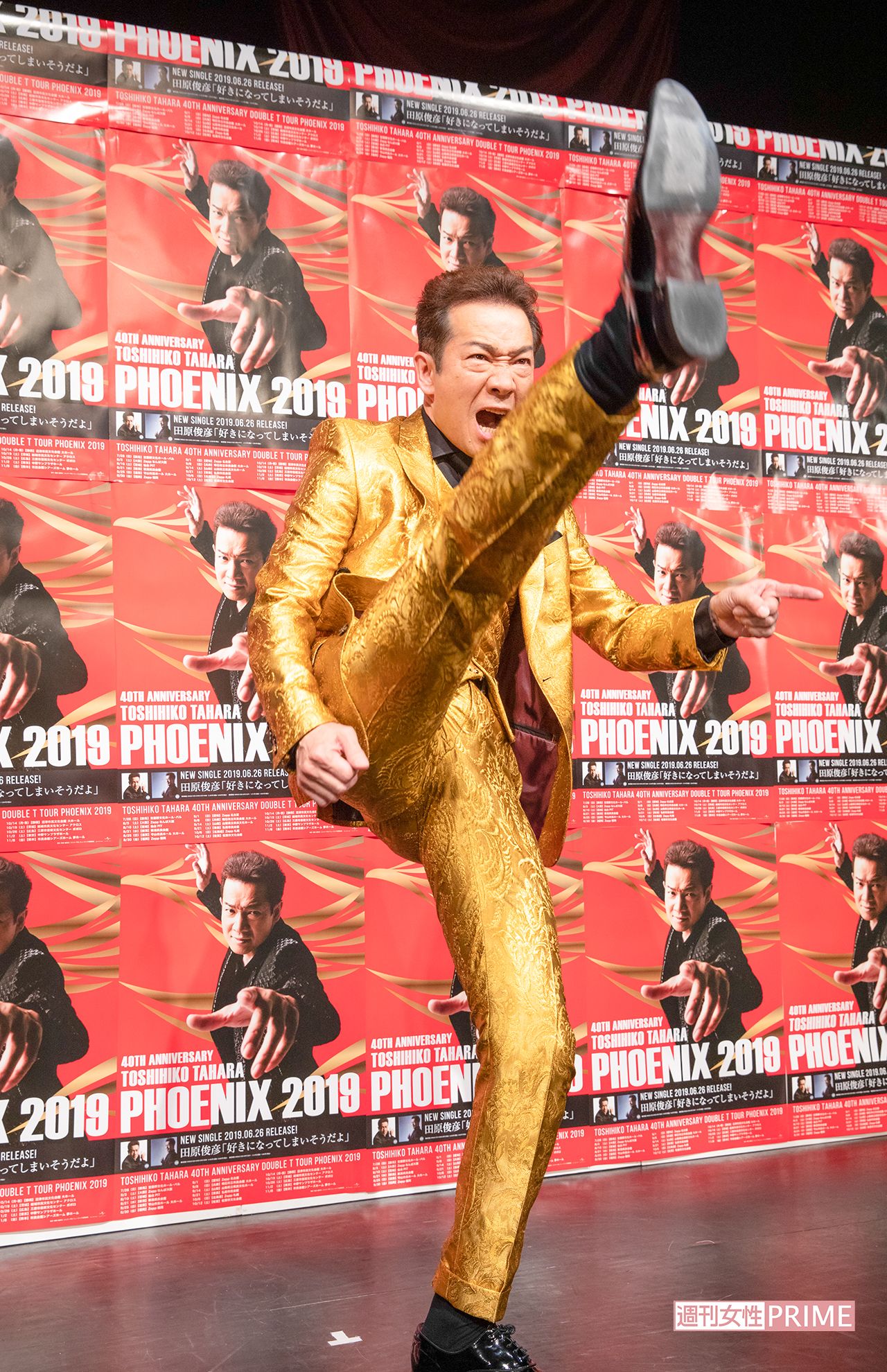 75枚目のシングル『好きになってしまいそうだよ』リリースパーティーの頃の田原俊彦（当時58）。