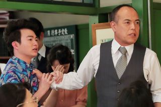 『べっぴんさん』でキアリス4人組のひとり、良子（百田夏菜子）の夫・小澤勝二を演じている田中要次　(c)NHK