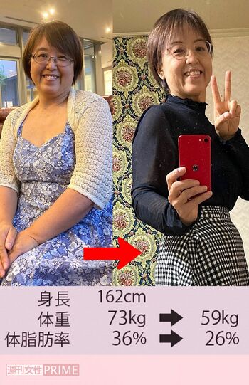 「家族が好む炭水化物や揚げものばかりの食事で洋服は17号サイズ、薬も飲んでいましたが、食事改善だけで体重が大幅ダウン。脂肪肝が改善し、血糖値も正常になりました!」（60代・丸山さん）