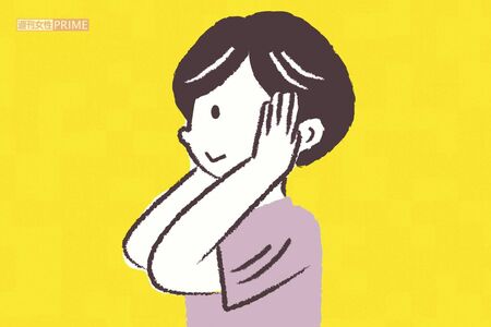 側頭筋マッサージ　イラスト／石山綾子