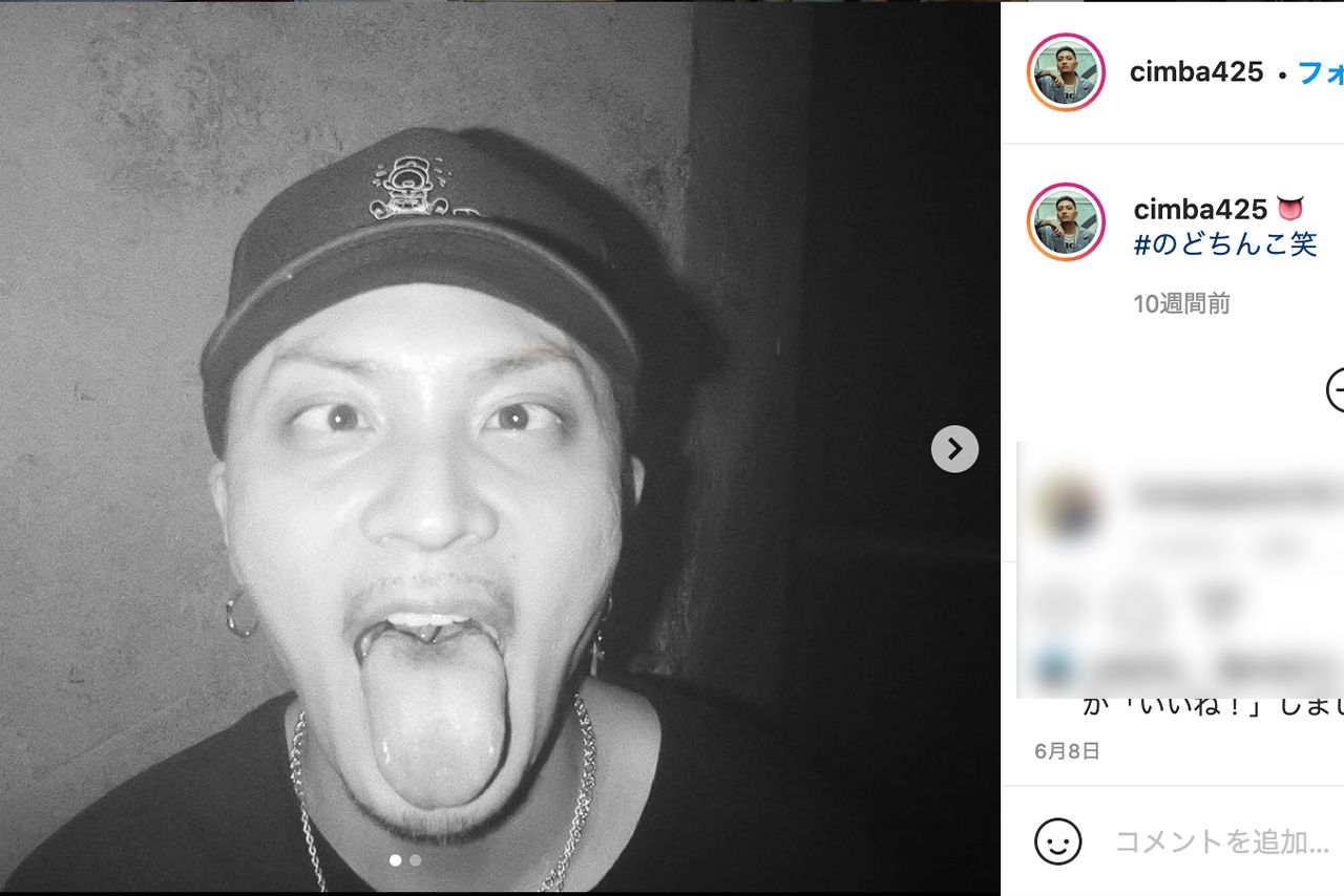 一見するとコワモテのCIMBA（インスタグラムより）