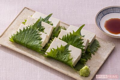 押し豆腐でお刺身風