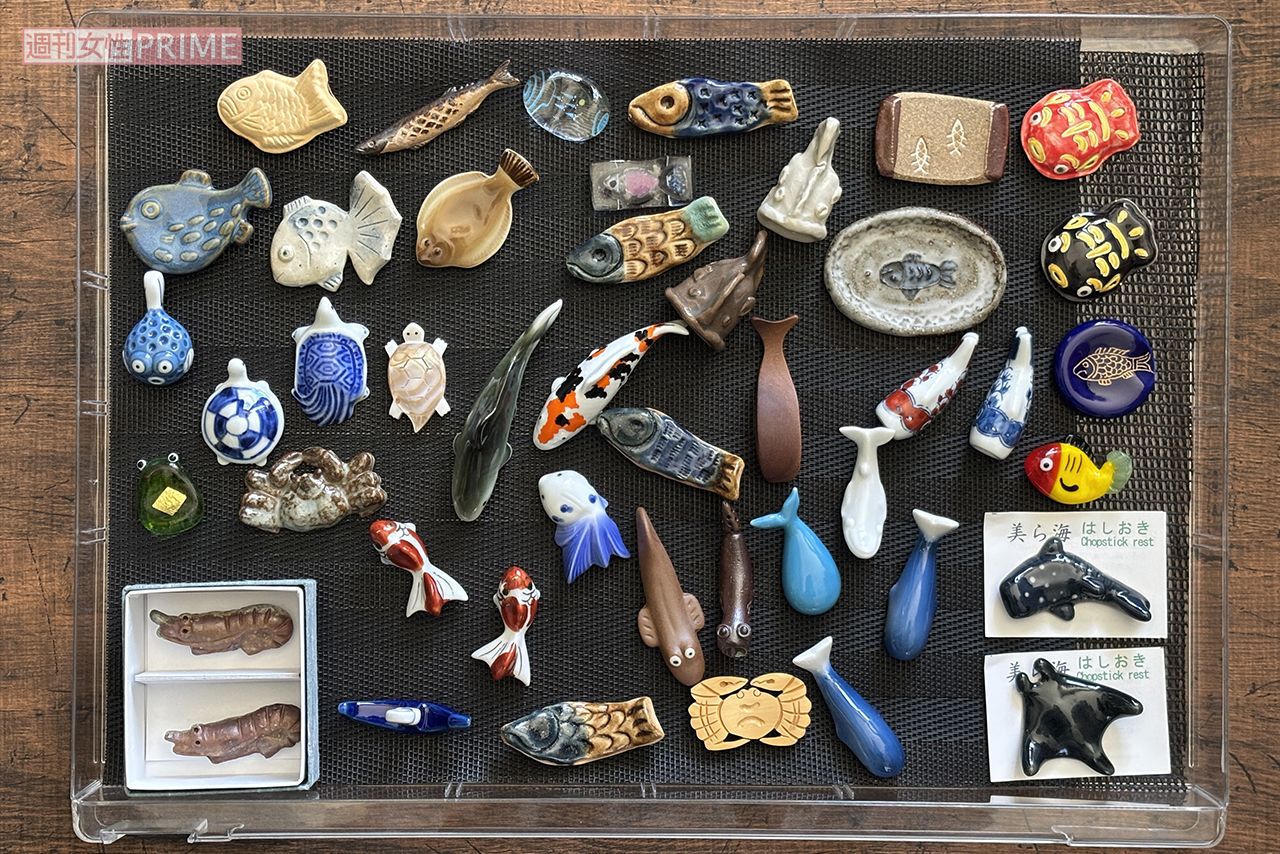 伊岡瞬さんの箸置きコレクション　写真提供／伊岡瞬