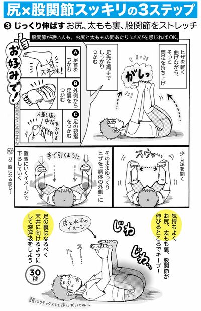 尻×股関節スッキリの3ステップ（3）じっくり伸ばす