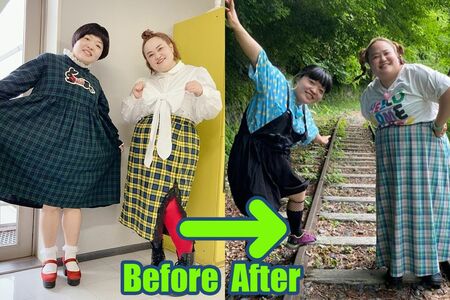 減量後、リバウンドしたゆいP（右）。食事制限をなくす「チートデー」が増えたことが原因か？（共に公式インスタグラムより）