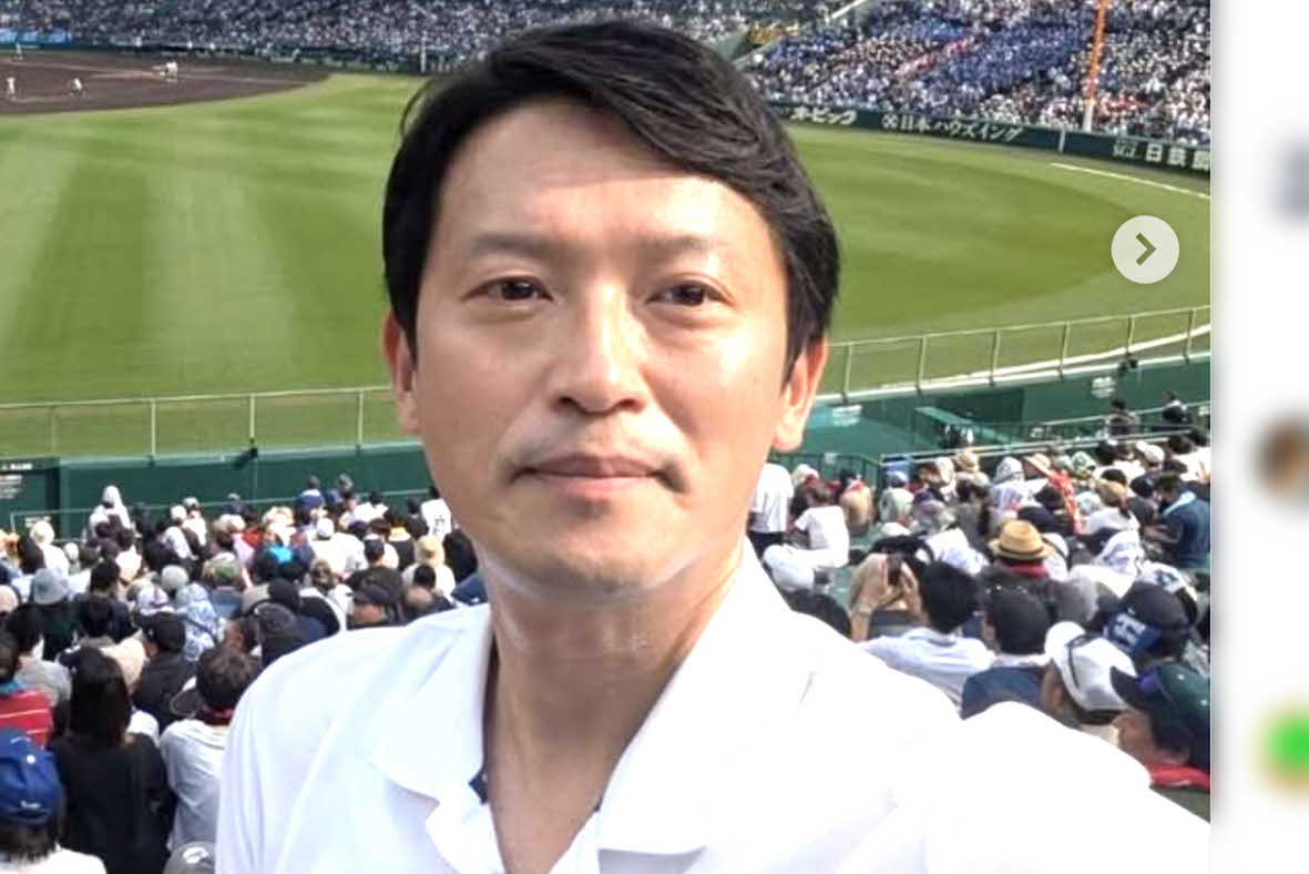 戦後80年目の『終戦の日』となった8月15日、兵庫県・斎藤元彦知事の1発目の投稿は高校野球の2回戦・東洋大姫路高校vs花巻東高校の観戦模様だった（本人のXより）