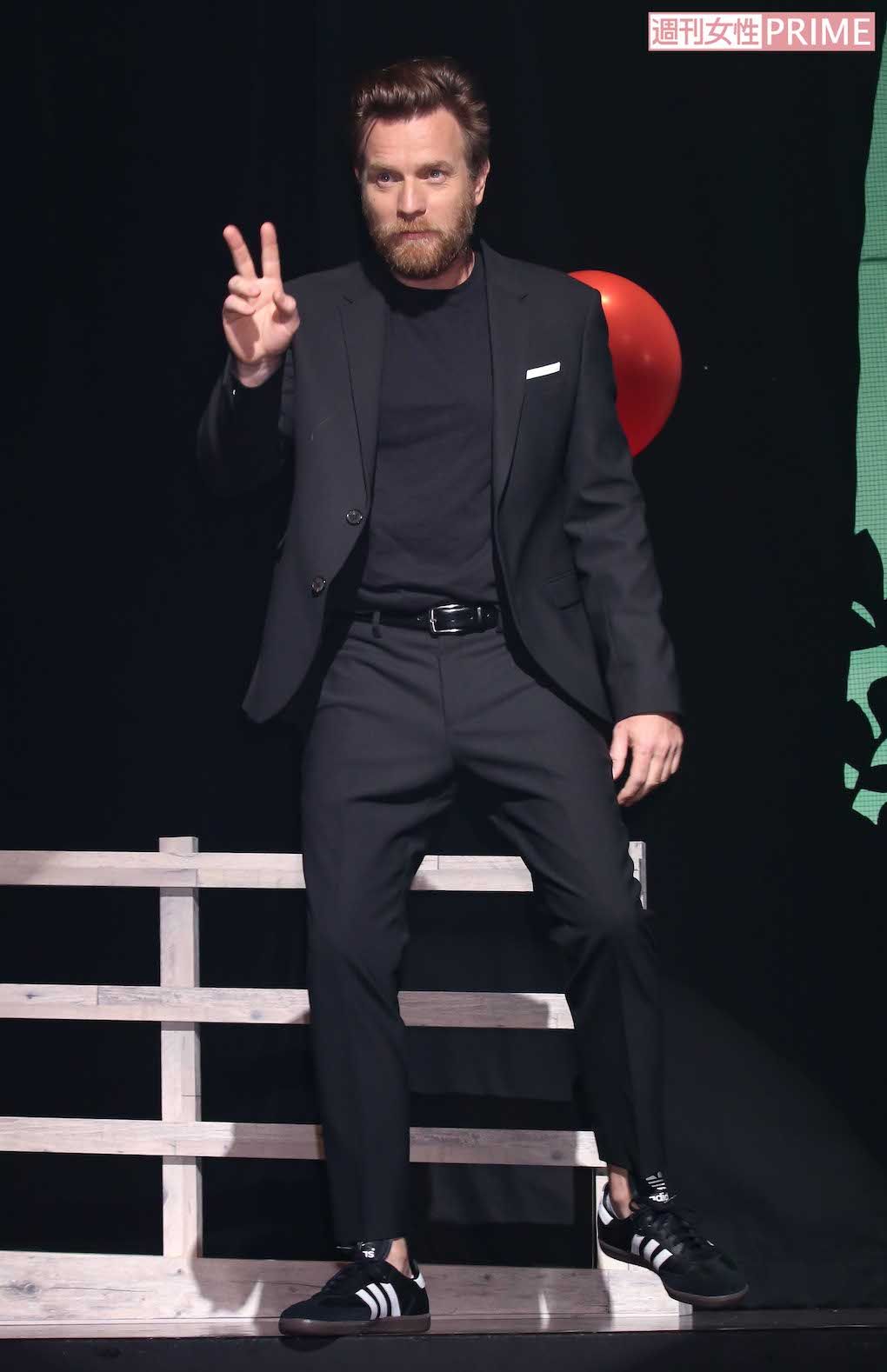 2018年、映画『プーと大人になった僕』ジャパンプレミアに登壇したユアン・マクレガー