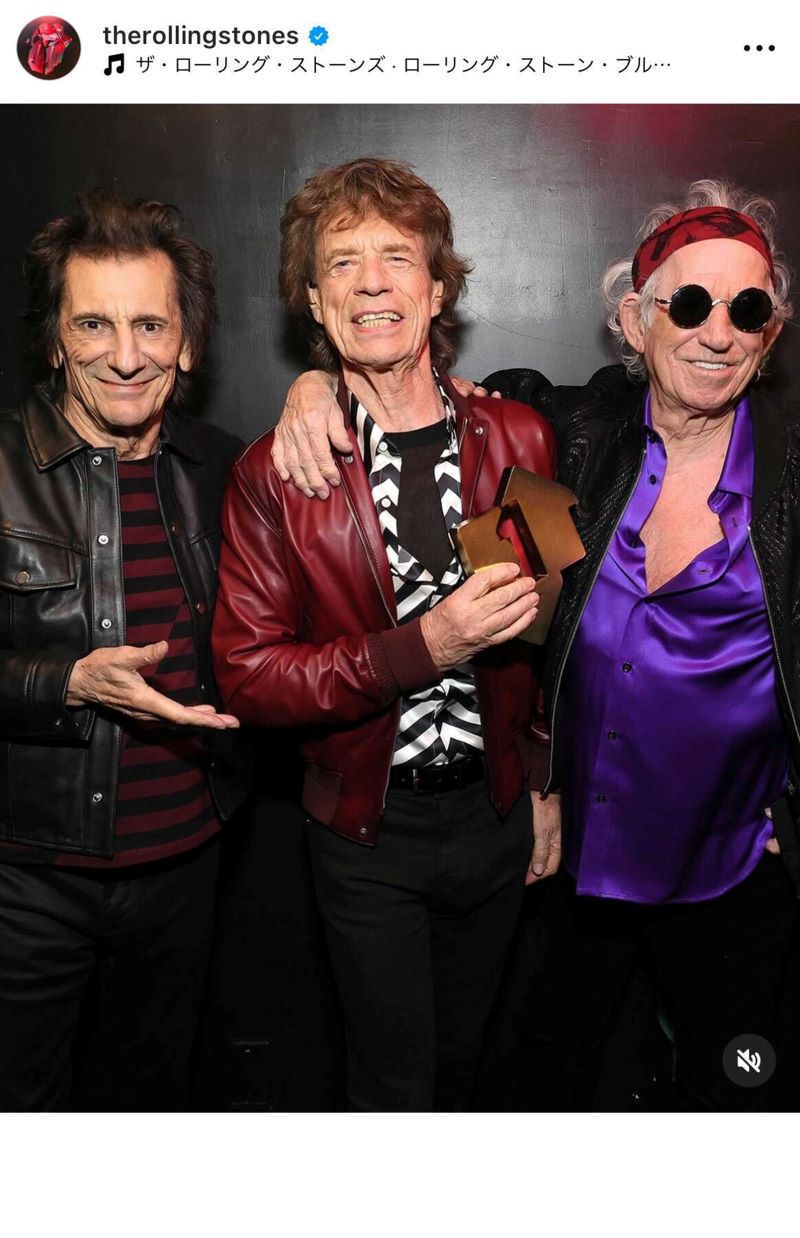 ザ・ローリング・ストーンズのメンバー（公式インスタグラムより）