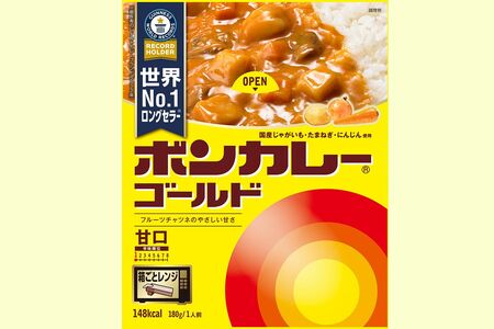 ギネス世界記録認定マーク入り限定パッケージの『ボンカレーゴールド』205円