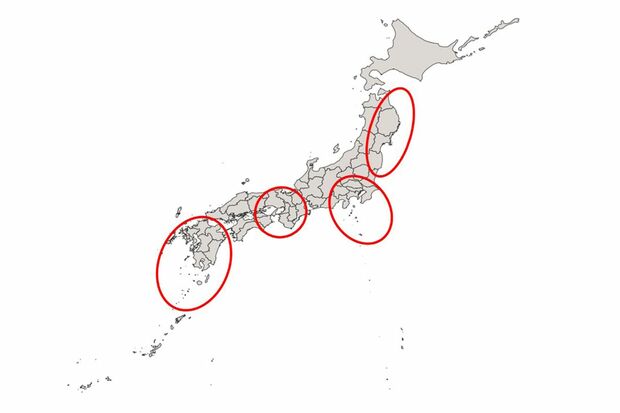 6月の警戒エリアピンポイント予測マップ